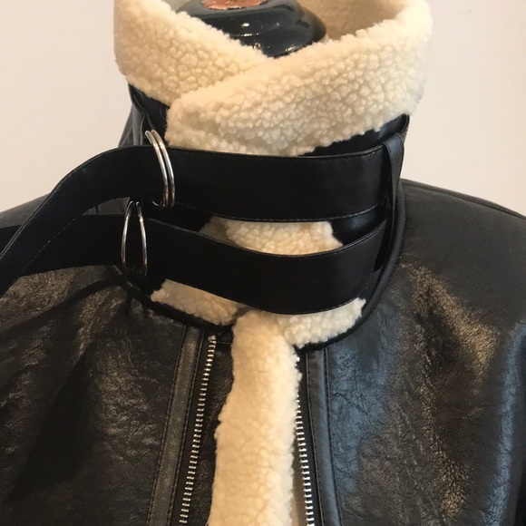 Faux Shearling Aviator Jacket - Picture 4 of 7